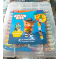 DELI OIL PASTEL CRAYON 24 COLORS C20124 Crayon Oil Pastel Crayon