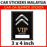 Car Sticker - Citroen VIP Owner