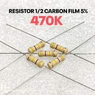 (10 PCS) RESISTOR 1/2W 1/2WATT 470K 470K KILO CF 5% ROHS