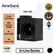 Airegard SNS-350 - 6" Exhaust Fan Ventilator [In-Line Series] /Ceiling Air Ventilation Exhaust Fan S