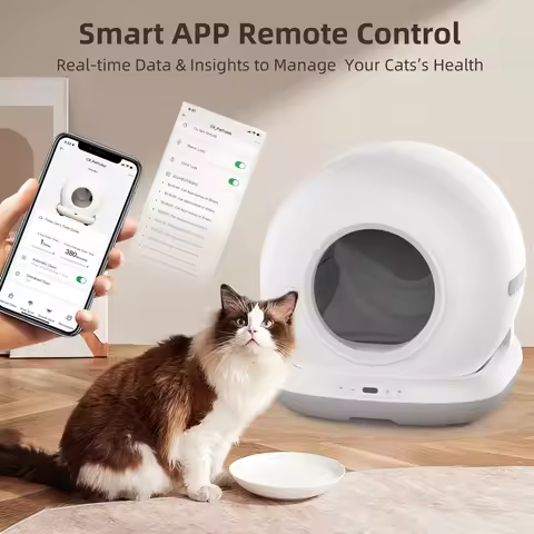 Cat Litter Box Self Cleaning Smart Cat Litter Box Toilet Robot APP Control 72L Large Automatic Cat L