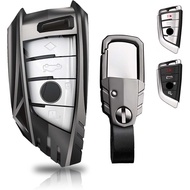 Zinc Alloy Key Fob Case Cover for BMW 2 3 5 6 7 8 Series X1 X2 X3 X4 X5 X6 X7 Z4, Key Fob Shell Keyc