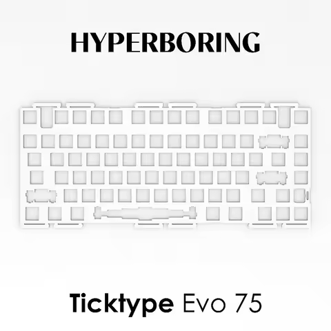 HYPERBORING Ticktype EVO75 Keyboard Positioning Plate Custom PP PC FR4 Aluminum Plate Mechanical Key
