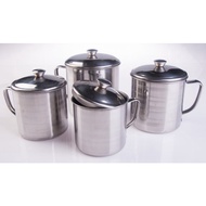 NAGAKO 555 STAINLESS STEEL GLASS MUG AND LID Stainless Steel Cup