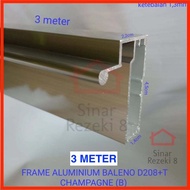 Ss Aluminium Profile Rangka Pintu Lemari Dapur Gagang Kaca Fhd 128
