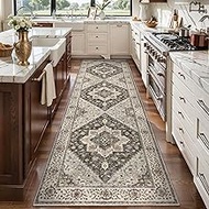 Tangsoo 3x8 Runner Rug for Hallway Long Washable Hallway Runner Rugs, Non Slip Vintage Soft Low Pile