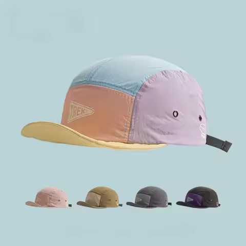 5 Panel Short Brim Embroidered Baseball Cap - Ladies' Sun Hat, Quick Dry Breathable Mesh, Lightweigh