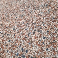 Keramik lantai kasar 40 x 40 carport kamar mandi teras riverstone