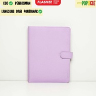UNGU Flashee Agenda A5 Plain 20 Ring Purple Lilac Binder A5 Exclusive Plain Binder Book A5 20 Rings