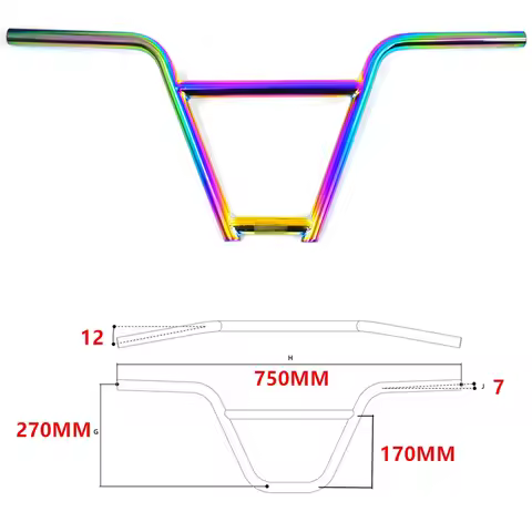 BMX Bike Handlebar 22.2MM*750MM Chromium-Molybdenum Steel Handlebar BMX Accessories