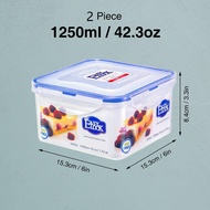 Easy Lock Plastic Airtight Food Storage Container 1250ml 2pcs