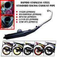RAPIDO Stainless Steel Standard Racing Exhaust Pipe 32MM RS150R/RS-X LC135 ES