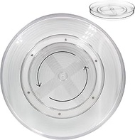 Case of 12 – Lazy Susan Turntable Organizer – FlexStor EDU – 11.5" Clear Heavy-Duty Plastic – Instit