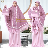 Mukena Eksklusif Tule  Broklat Mix Satin  Dewasa Terbaru Kekinian Adem Bagus Murah Mukenah Wanita Re