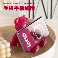 Pink Bear Mobile Phone Holder Cute Grumpy Bear Desktop Decoration Office Portable Bear Decoration Ta