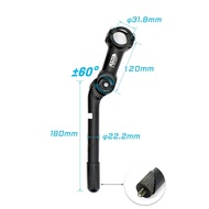 【Kamram】 Uno Quill Stem Adjustable Bike Stem 31.8/25.4mm Handlebar Power 0-60 Degree Off Road Adjust