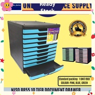 Local A4 DOCUMENT DRAWER- 10 DRAWERS / Fail Plastik / Fail folder / Plastic Drawer / 8855 / Organize