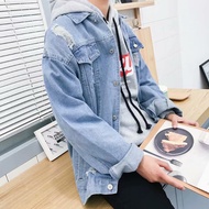 Men Fashion Slim Denim Jacket Jeans Coat Jaket Seluar Jeans Lelaki