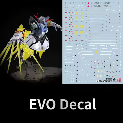 EVO Decal E-RG34 for RG 1/144 MSN-02 Last Shooting Zeong Mobile Suit Fluorescent Stickers for Model 