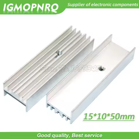10pcs white Aluminum Heatsink Radiator 15*10*50mm Transistor TO-220 For TO220 Transistors IGMOPNRQ