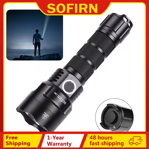 Sofirn C8G Powerful 21700 LED Tactical Flashlight SST40 2000lm 18650 Recharge Battery Torch with ATR