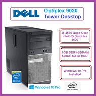 Dell Optiplex 9020 Tower Desktop (Core i5 4th gen, 8GB RAM, 500GB HDD, Win 10 Pro, intel HD Graphics