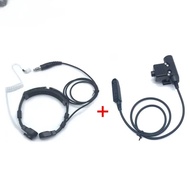 Air Tube Throat Vibration Mic Headset + Z Tactical U-94/A U94 PTT for Baofeng UV9R UV-9R Plus BF-A58