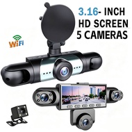 【5.19】 4K Ultra HD Dashcam with 360° Panoramic View- Five Cameras