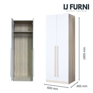 FREE INSTALLATION IJ FURNI Open Door Wardrobe Nature Wood Maple White Almari Murah  Almari Modern Al
