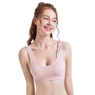 Young Hearts Young Curves Seamless Rib Jacquard Square Neck Bralette C02-100225