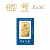 TURBO [50G] PAMP Rosa Gold Bar 9999Gold