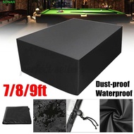 SONAR Billiard Table Cover, 7/8/9 Feet Waterproof Pool Table Dust Cover, Easy To Wash with Drawstrin