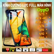 Full screen tempered glass sticker, oppo a73, a74 4g, 5g, a76, a91, a92, a93, a94, a95 phones (9d/ 2