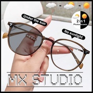 【READY STOCK MALAYSIA】Photochromic Anti Radiation Eyeglasses for women Student Eyeglasses For Men CU