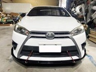 豐田 14-17年 大鴨 YARIS 完美直上 免修改 三節式 鋼琴烤漆黑 下巴 前鏟 YARIS下巴 前定風翼 前下巴