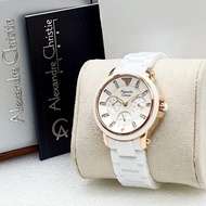jam tangan wanita original ALEXANDRE CHRISTIE AC2375BF ROSEGOLD WHITE