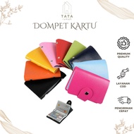 [ TARUM ] Colorful Leather Card Wallet | 24-Slot Card Holder