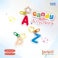 GANTUNGAN INITIAL KEYCHAIN ️ INITIAL KEYCHAIN ️ CANDY KEYCHAIN ️COLOR KEYCHAIN ️ ALPHABET ️ LETTERS