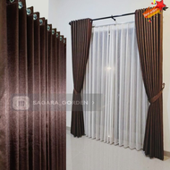 Gorden jendela minimalis ukuran 18 ring tinggi 3 meter gorden hotel mewah murah model semokring