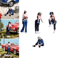 Tooyful 1/64 Scale Female Figure Resin Scene Props,Realistic,Tiny People Figurine,Diorama Female Fig