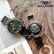 [Original] Balmer 7935G / 7935M Sapphire Black Stainless Steel Couple Watch