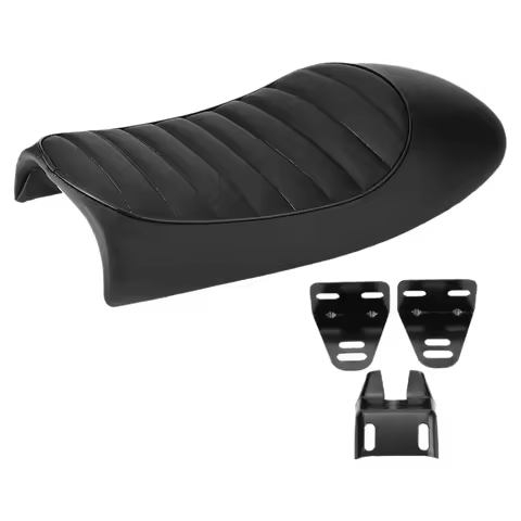 Cafe Racer Motorcycle Seat Hump Saddle for Suzuki GS Yamaha XJ Honda CG125 CB350 Black