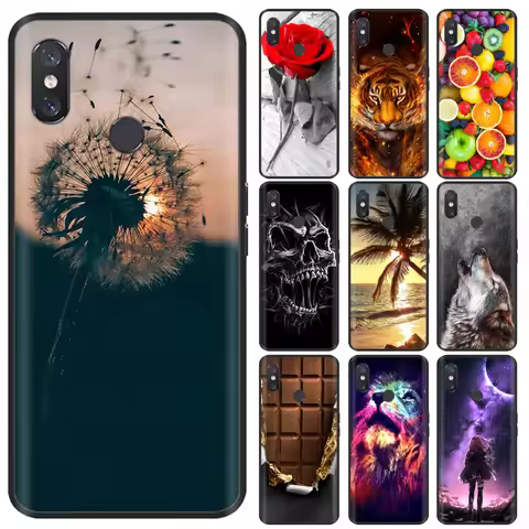 For Xiaomi Mi 8 Pro Case Mi8 Lite Soft Silicone TPU Cover For Xiaomi Mi 8 Lite Mi8 Pro Painted Phone