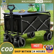 【OUTMARK】8 Inch Wagon Trolley Foldable Camping Wagon Portable Shopping Cart Large Capacity Folding O