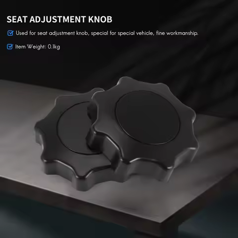 R1-2PCS Black Seat Adjustment Knob For Golf Jetta Mk4 Passat B5 Beetle Leon Ibiza 1J0 881 671 F
