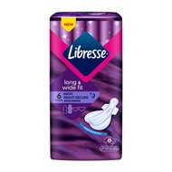 Libresse Long & Wide Fit Maxi Night 41cm Wings (6s) | libresse | sanitary pad | tuala wanita