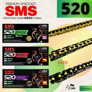 SMS 520 CHAIN 520KRO2 520XWE 520XER ORING XRING CHAIN YAMAHA MODENAS KAWASAKI NINJA ATV