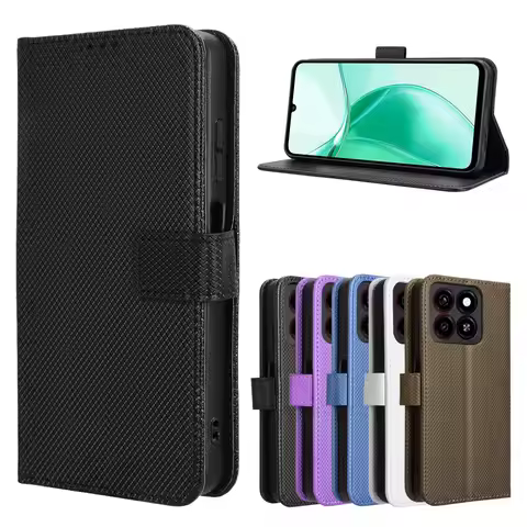 Leather Flip Wallet Case For ZTE Blade A35 A55 A75 5G A34 A54 A74 A33S A53 A73 Cover Magnetic Book H