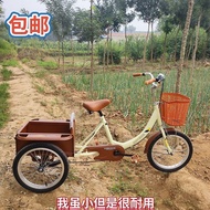 Fengjiu Small Tri-Wheel Bike Middle-Aged and Elderly Pedal Human Tricycle Adult Pedal Small Bucket Big Bucket Tricycle