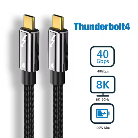 Thunderbolt 4 coaxial cable USB4 type c to type c 40Gbps 100W Fast charging Cable 1.5m 0.8m 0.3m for